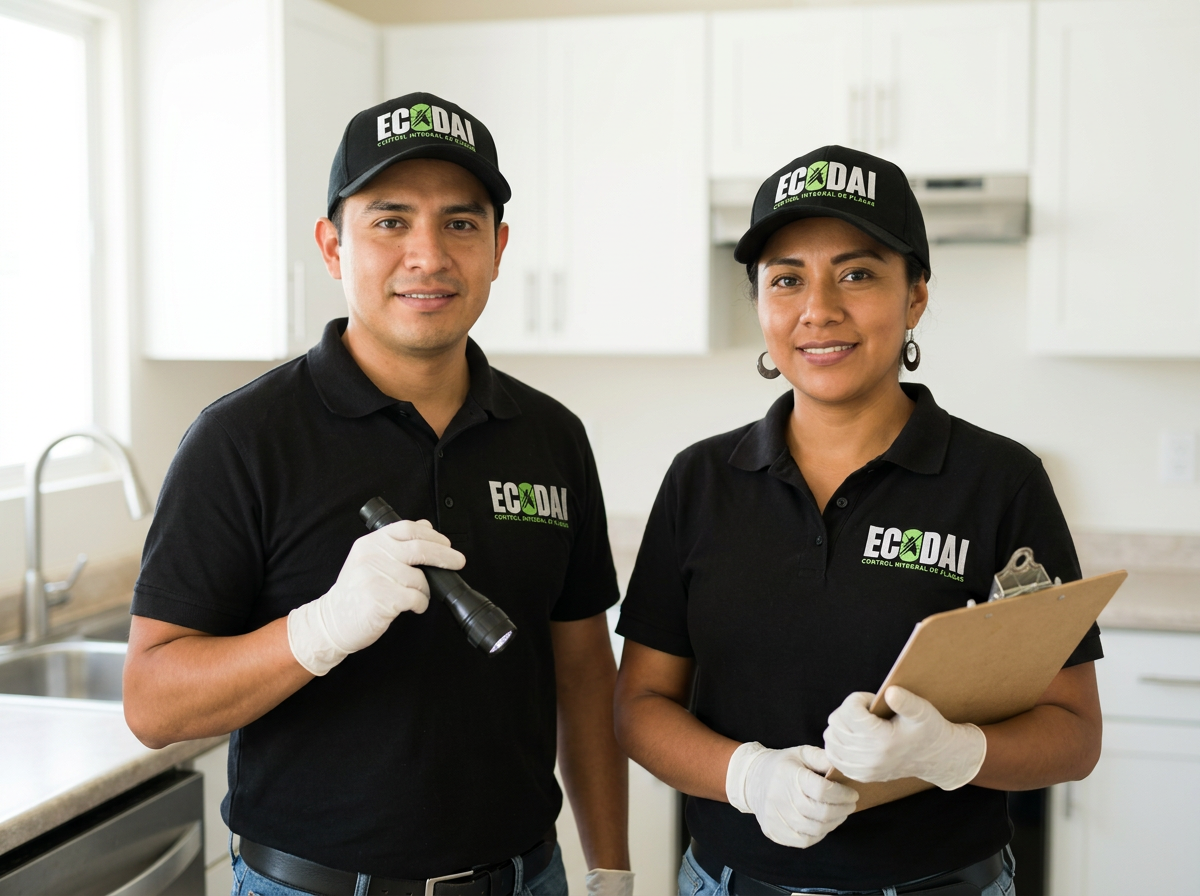 Técnicos ECODAI con equipo de protección personal